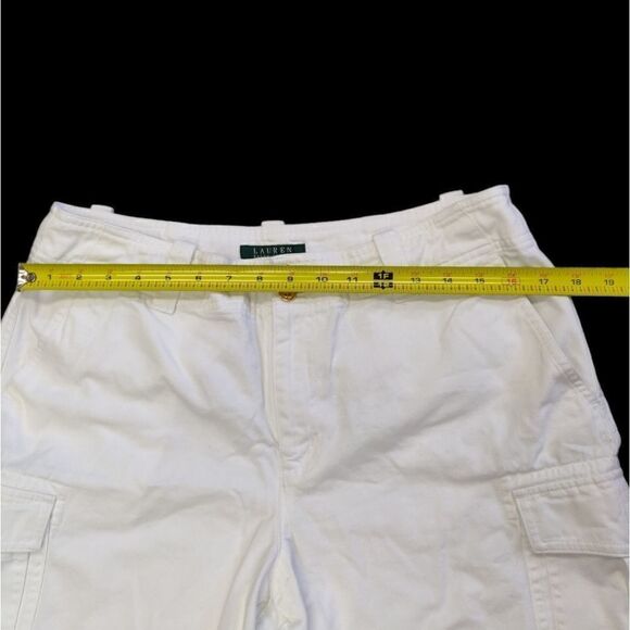 RALPH LAUREN OLD MONEY WHITE HIGH WAIST COTTON SHORTS SIZE 10 - Picture 5 of 7